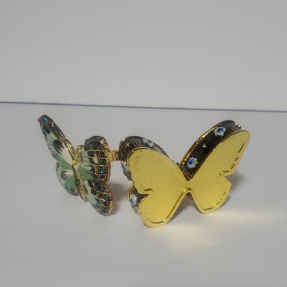 Gold and Green Butterfly Trinket Box - Picture 6 of 7